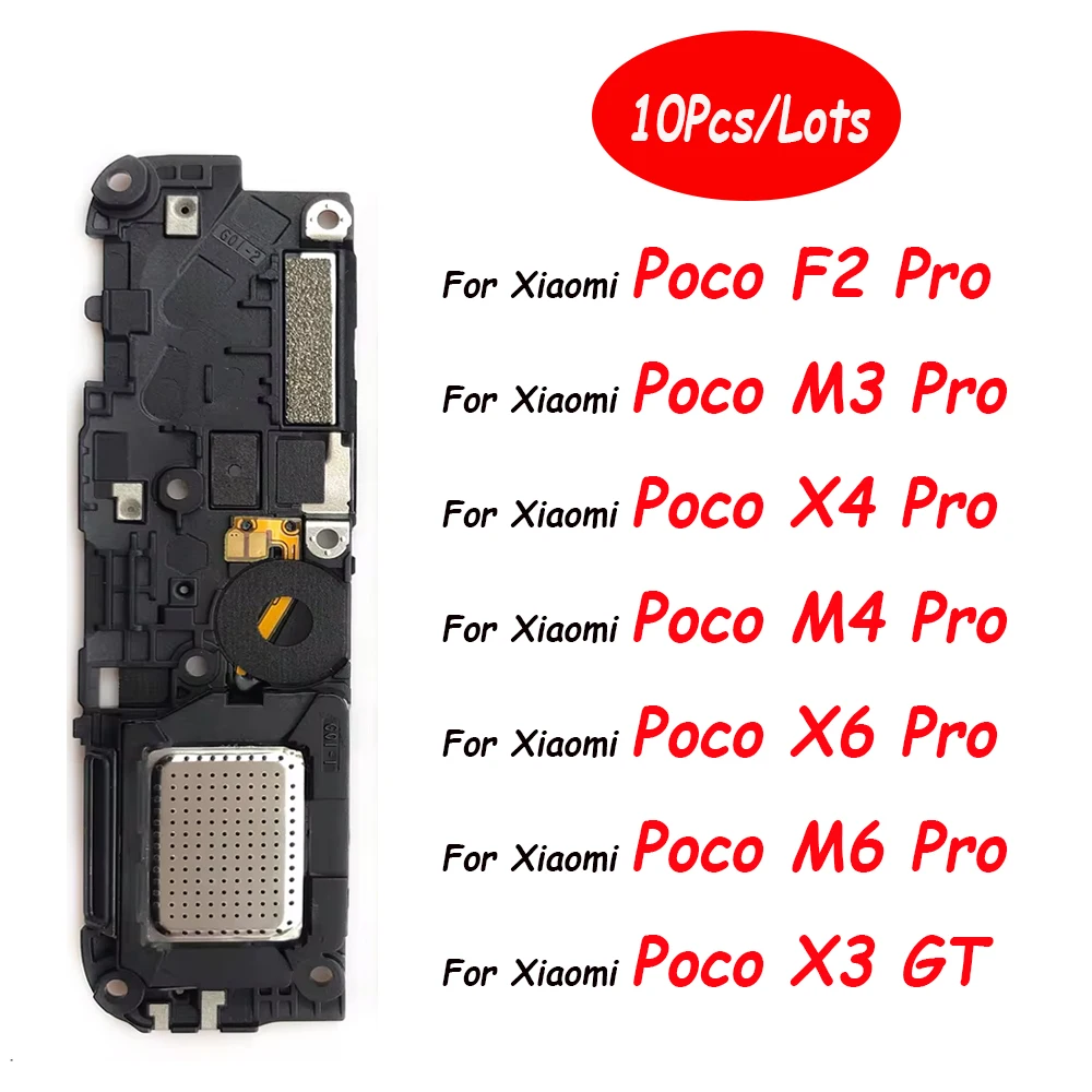 

10Pcs，Buzzer Ringer For Xiaomi Poco M3 F3 F2 X3 Pro X4 Pro 5G Loud Speaker Buzzer Ringer Replacement Accessories Parts