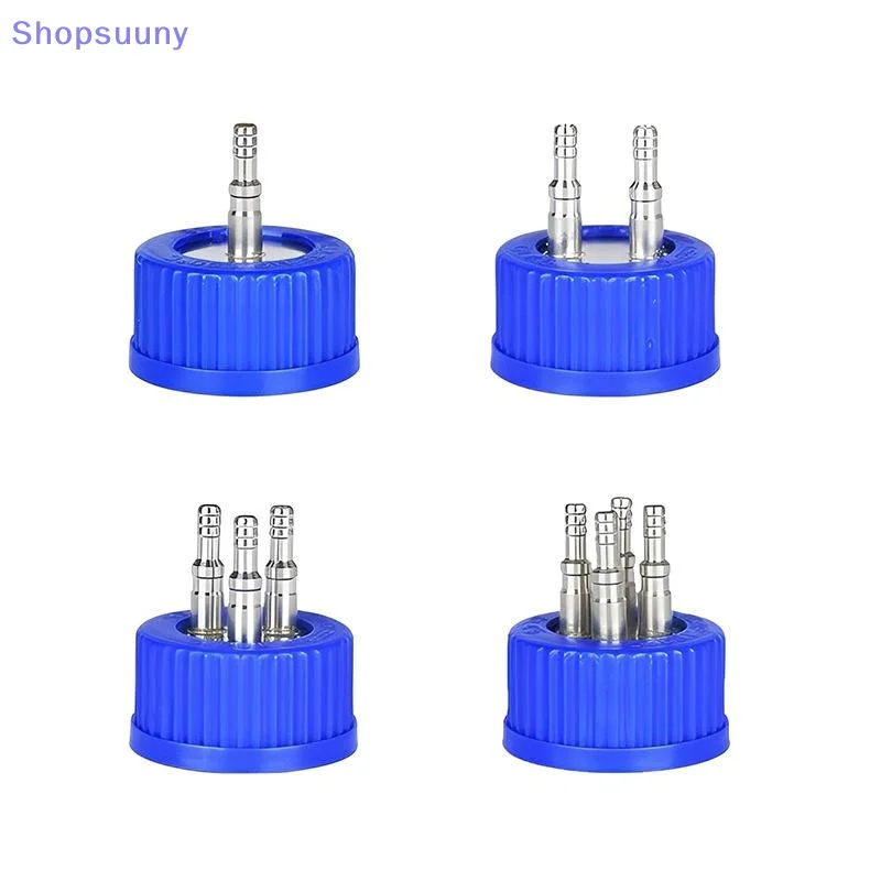 [SU]1Pcs GL45 304 Stainless Steel Feeding Bottle Cap Reactor Fermentation Cover With Headspace[SU]