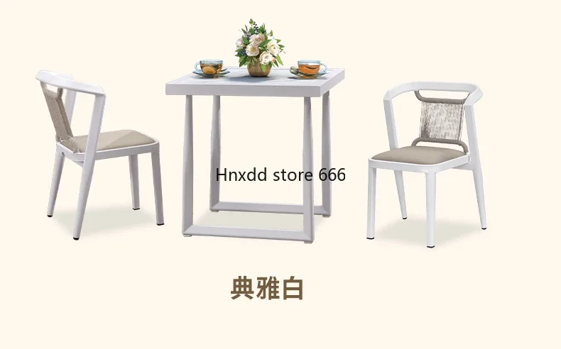 Balcony small table and chairs three-piece living room home table and chairs modern tea simple casual rattan chair