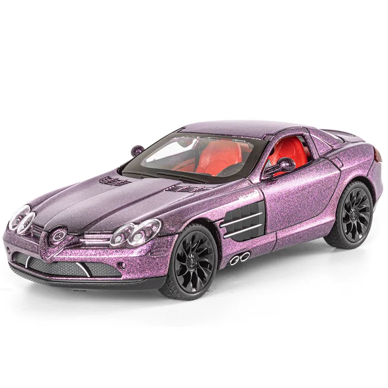 

1: 24 Mercedes Benz SLR alloy simulation car model with sound and light feedback, boy gift