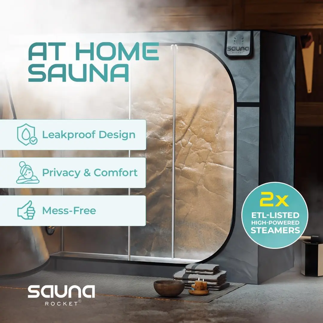 Full Body Sauna - Three Person Sauna Tent - Hottest Steam Sauna for Muscle Recovery, Relaxation, and Skin Health - in-Home Setup