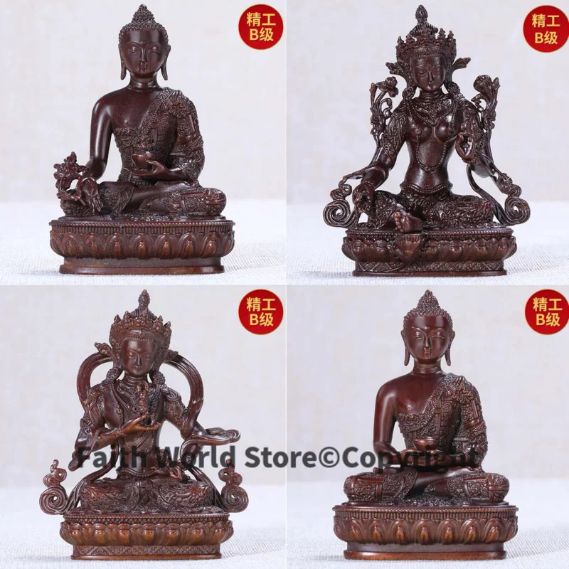 Wholesale Buddhist item small Buddha statue Vajrasattva Tara GUAN YIN Amitabha Medicine buddha Temple monk  Buddhist believer