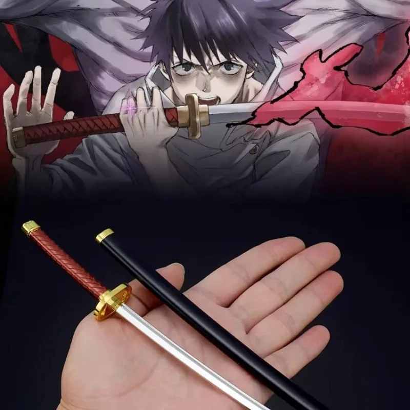 25cm Stalowy Okkotsu Yuta Katana Anime Jujutsu Kaisen Metalowy Miecz Samurajski Prawdziwy Rozmiar Japońska Katana Mini Saber Zabawka Dziecięca