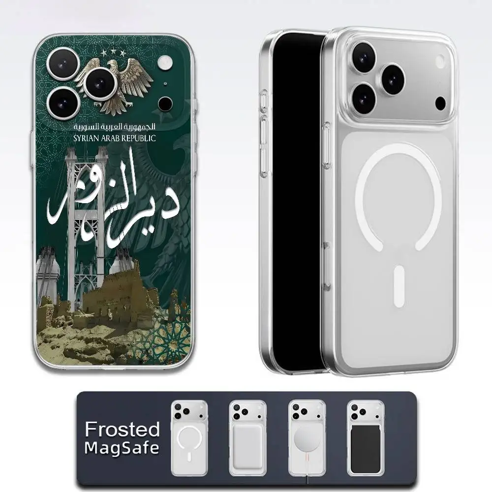 Syrian Arab Republic Syria Flag Phone Case For iPhone 17,16,15,14,13,12,11,Pro,Max,Plus,E,Air,Mini Magsafe Frosted Transparent