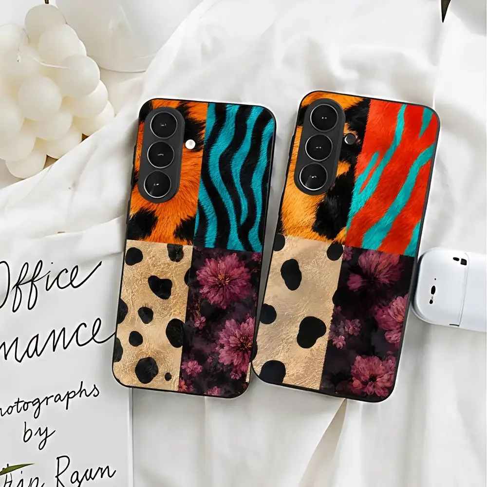 Retro Leopard Pattern Phone Case For Samsung Galaxy S21 S22 S23 S24ULTRA S25ULTRA FE Ultra Plus5G A52S S26 Soft TPU Cover