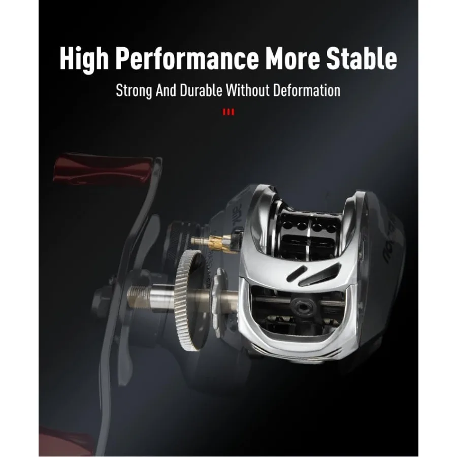 بكرات صيد الطعم خفيفة للغاية مع نسبة تروس 6.5:1 و7.1:1 للصب الدقيق في بيئة المياه العذبة والمياه المالحة #3