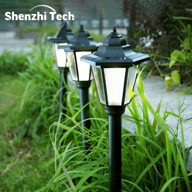 LED Solar lights Outdoor, Retro Hexagonal Wall Lamp, Waterproof Lawn Light, Landscape Lighting,for Courtyard,Gargen,Home,Decor