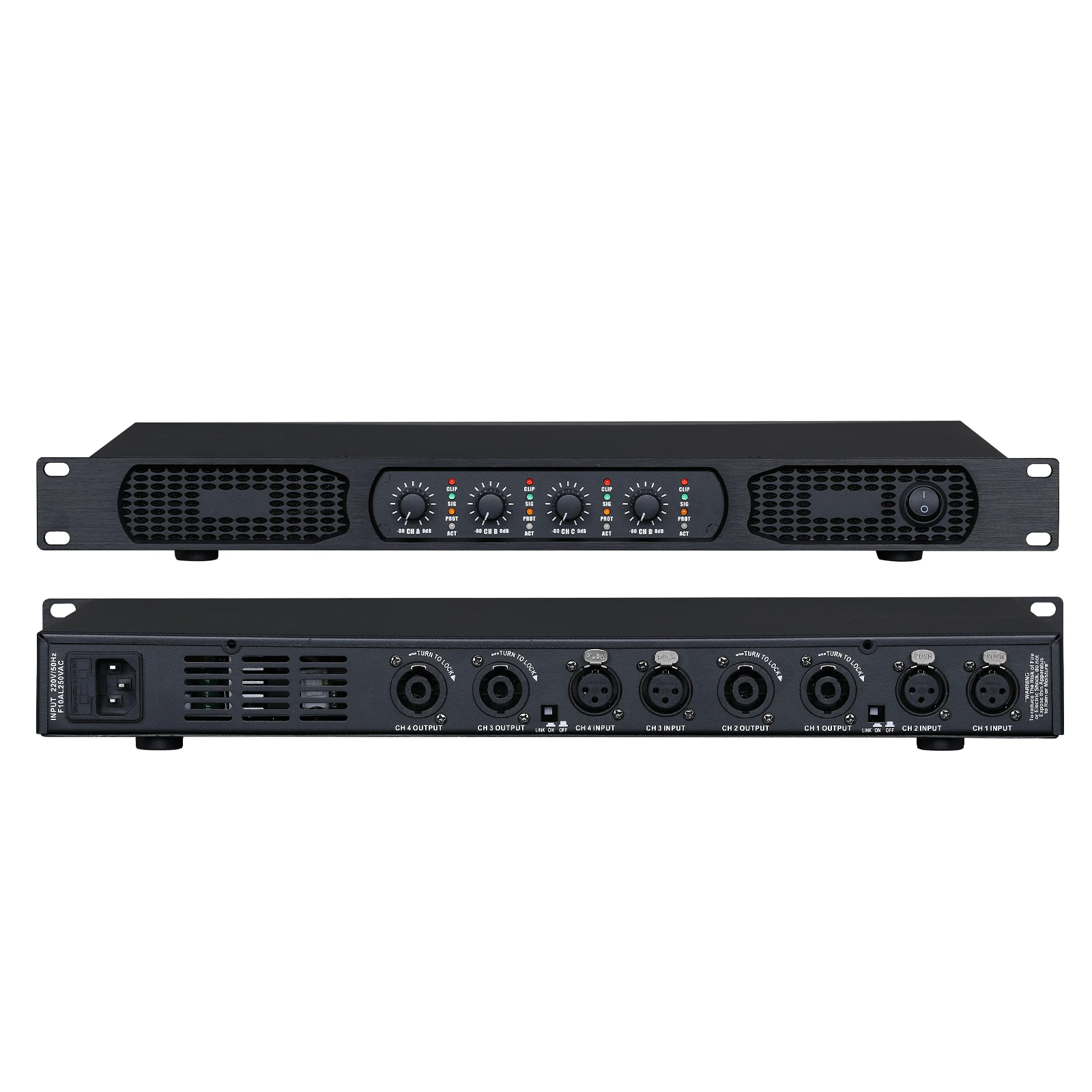 DA4400 4 CH 4 channel class h digital DJ power amplifier murah 2000 watts professional board