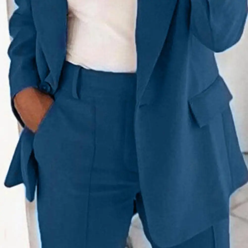 Blazer de manga larga con botones para mujer, Chaqueta de traje de citas, abrigo de Color sólido