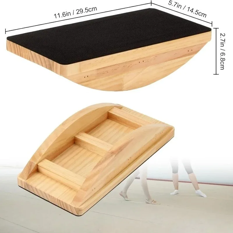 Portable Anti Slip Wooden Yoga Balance Pedal Stand, Multifunctional Cheerleading Flyer Trainer for Home Fitness Workout Gear