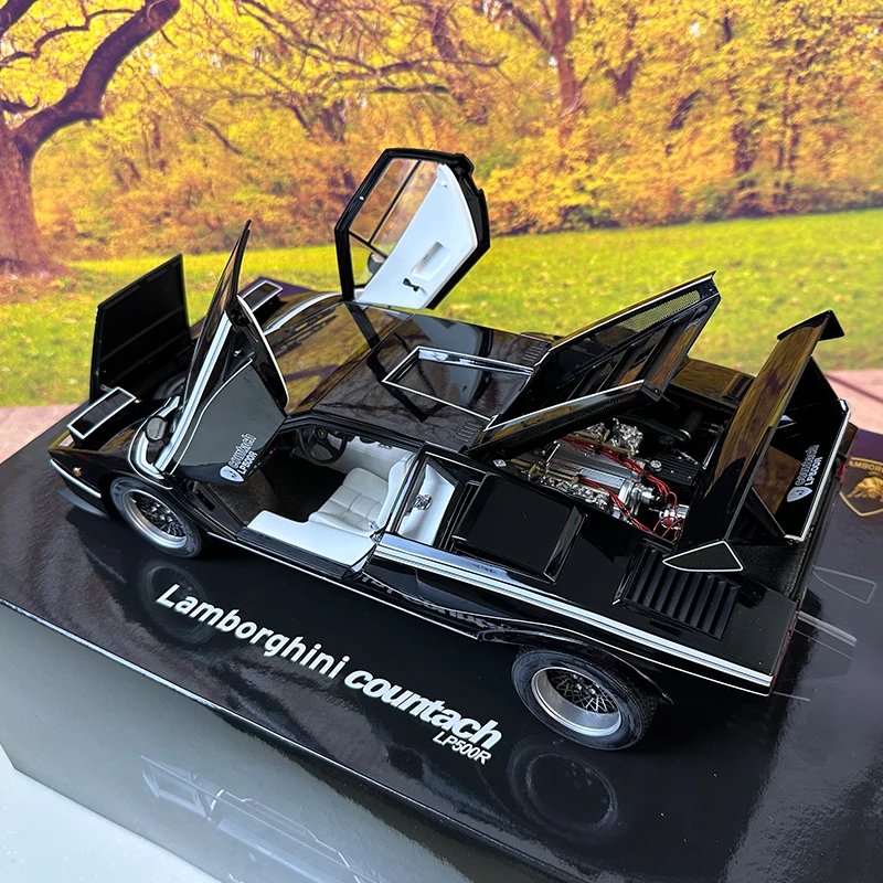 Kyosho 1/12 Lamborghini Countach LP500R Metal car model Black special edition presents for boys for the holidays