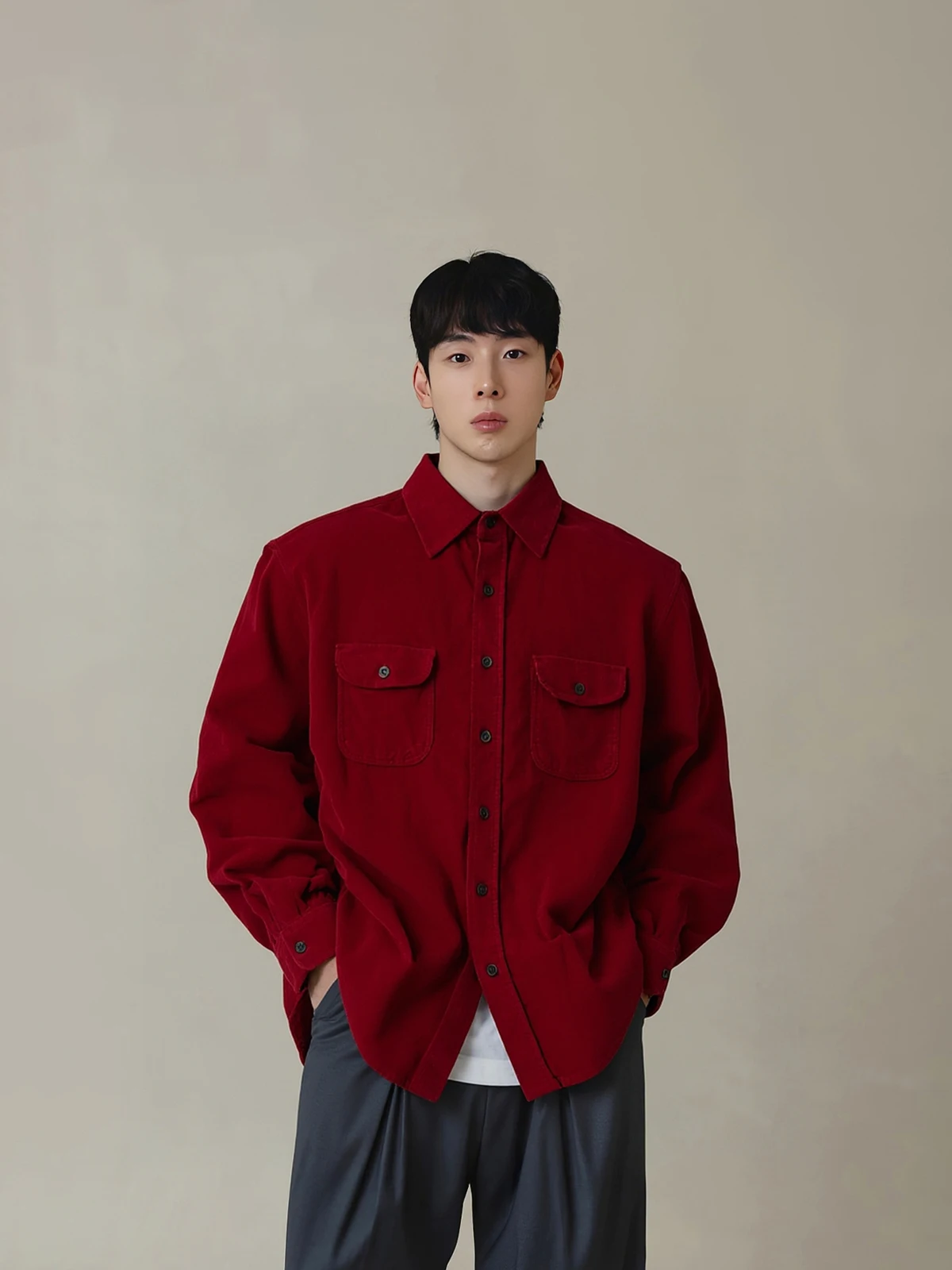 

Мужская осенне-зимняя плотная термофутболка Red Velvet с длинным рукавом, дизайн к Новому году, повседневная, дышащая, свободного кроя