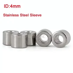 5-10Pcs Inside Diameter 4mm OD 6/7/8/9mm Stainless Steel Sleeve Bushing Wear Resistant Bushing Inner Guide Sleeve Hollow Bushing