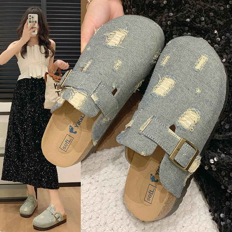 

Тапки женские домашние на платформе, мягкие туфли с закрытым носком, лоферы, тапочки, 2024