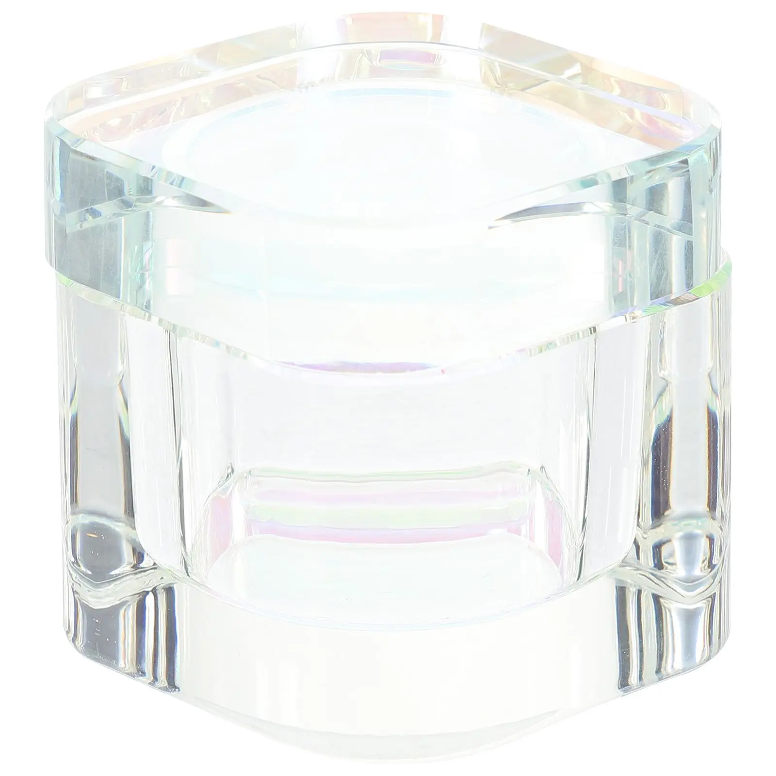 

Crystal Nail Cup Anti-collision Square Dappen Dish Acrylic Nails Lightweight Manicure Tool Glass Holder Small Size Safe