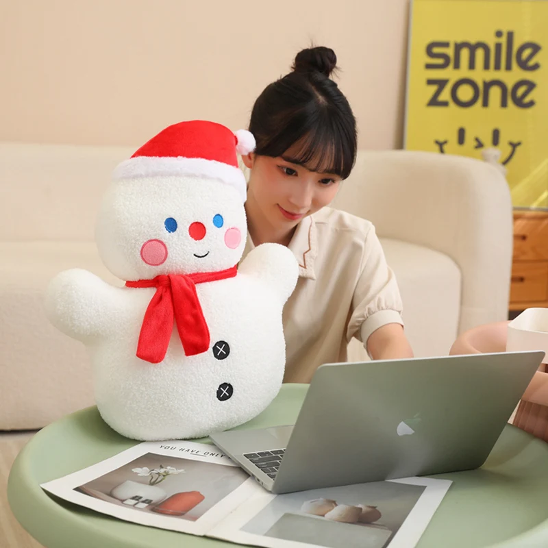 Santa Claus Snowman Tree Gingerbread man Elk Deer Cartoon Plush Pillow Plush Dolls Christmas Birthday Gifts For Girls Boys Decor