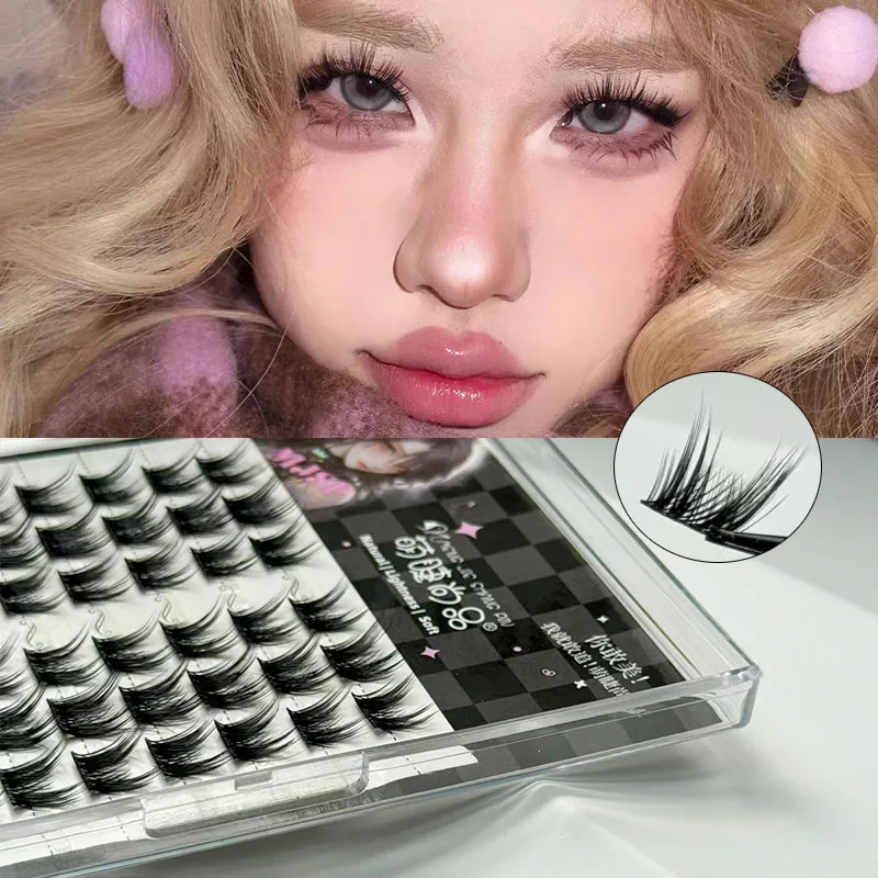 10 Rows Cluster Eyelash Reusable DIY Segmented False Eyelashes Natural Thick Manga Fluffy Curled Eyelashes Extension Makeup