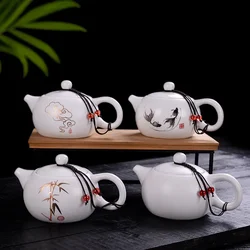 Ceramic Teapot, Chinese Kungfu Teaware, Small Tea Maker, Hand Grip Pot, Household Porcelain for Cha Drinkware