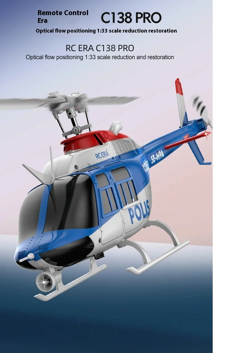 

C138 Pro Brushless Rc Helicopter Remote Control Series 2025 Bell 206 Body 6g Gyroscope Automatic Hovering For Toys & Hobbies