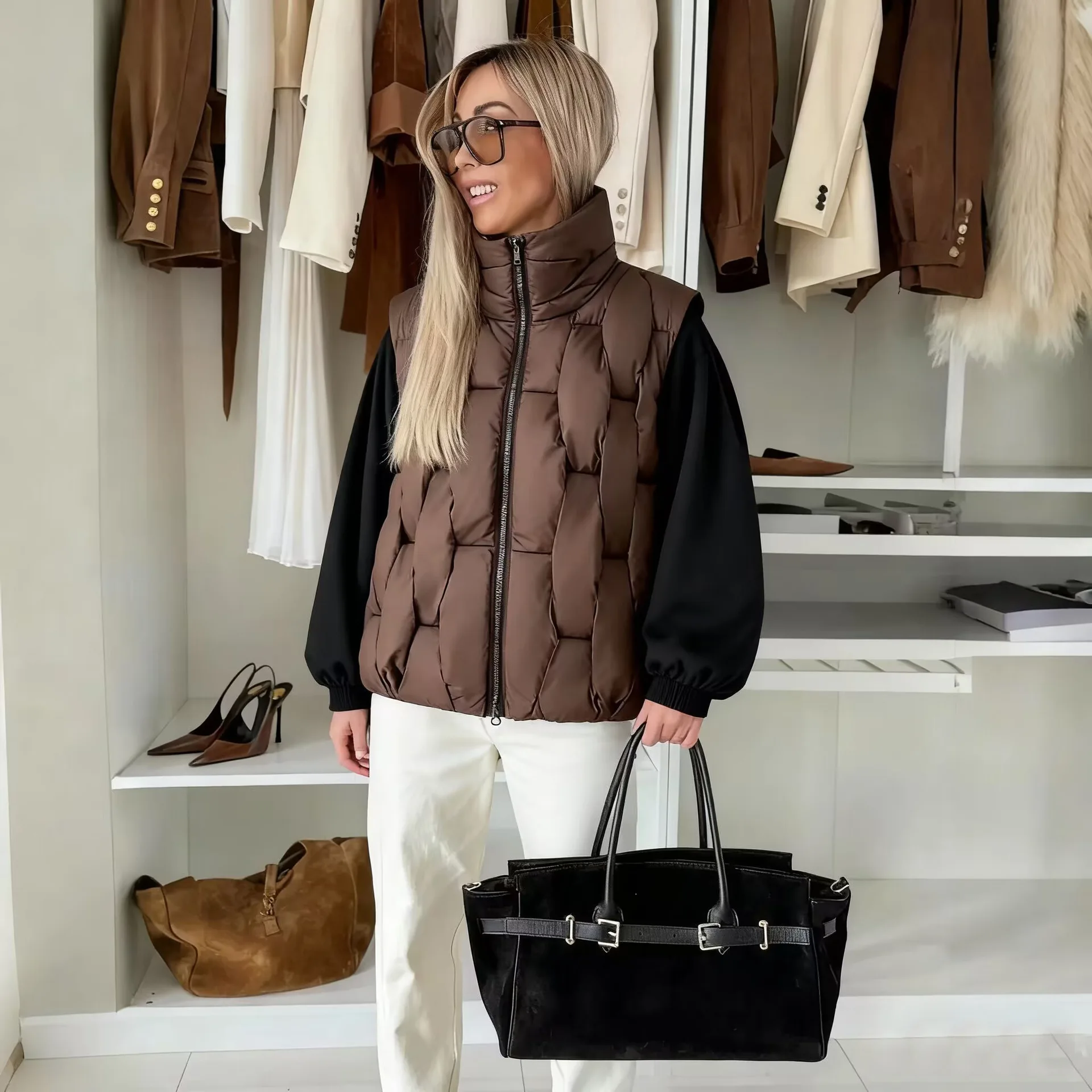 

2025 Новая осенне-зимняя легкая пуховая хлопковая одежда для женщин