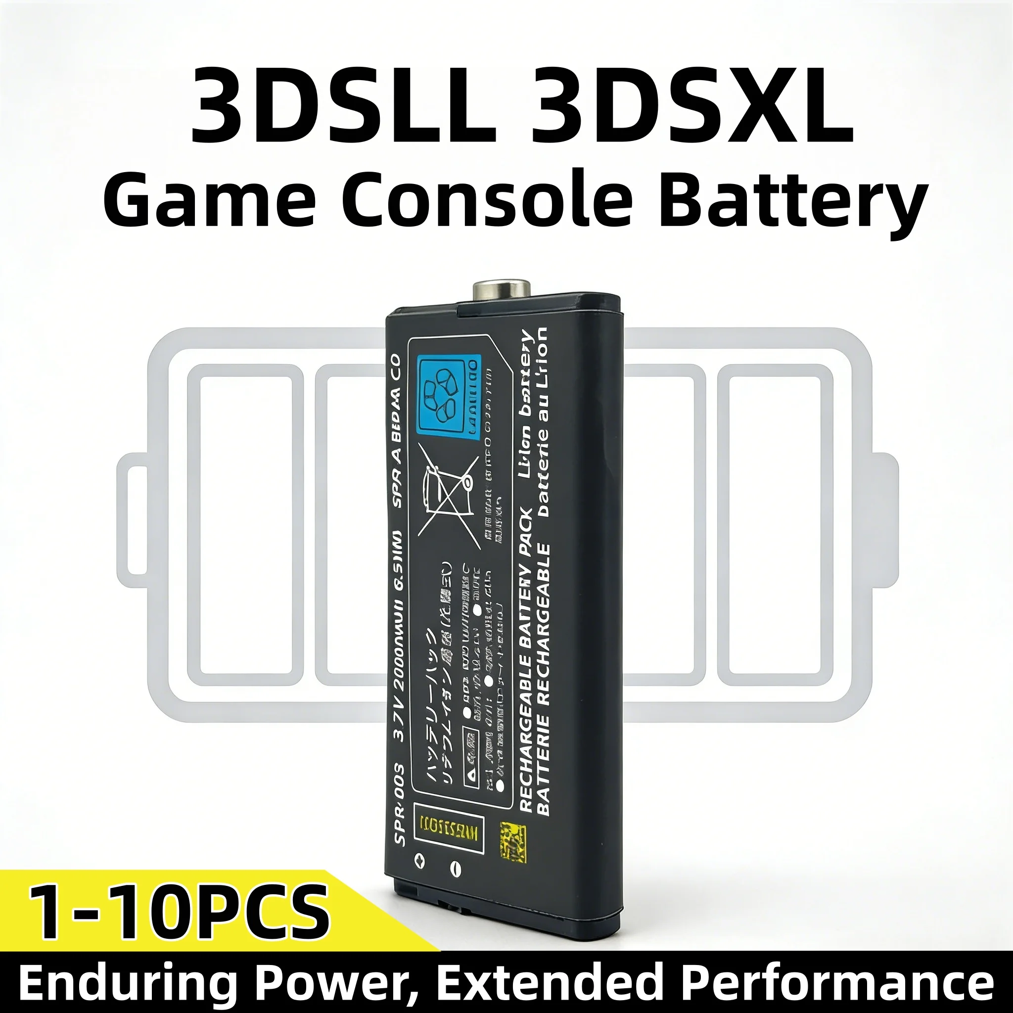 SPR-003 2000mAh High Capacity Li-ion Replacement Battery Pack for Handheld Game Console, with Screwdriver Repair Kit