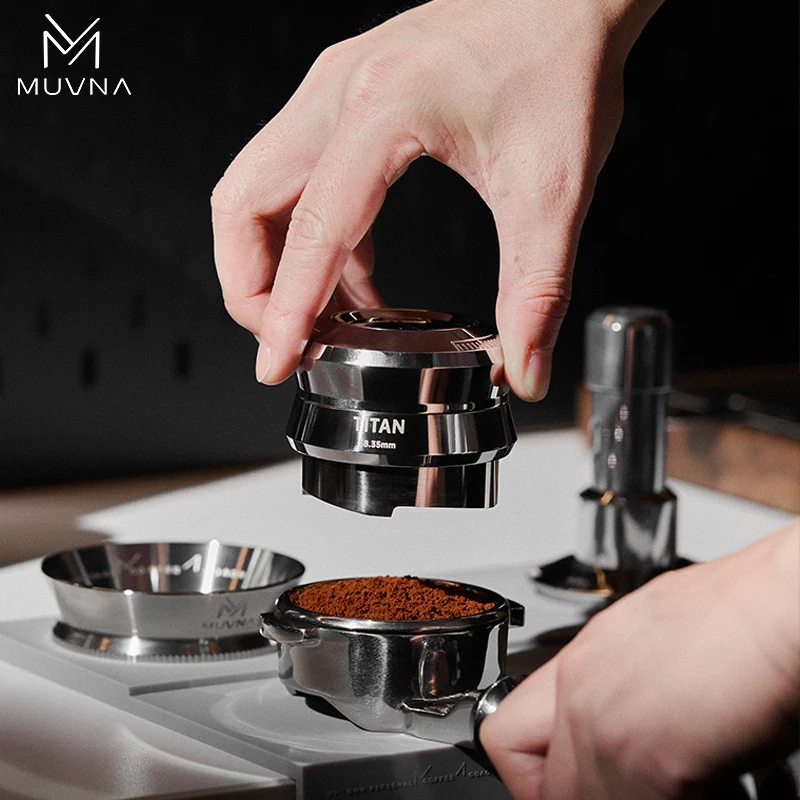 MUVNA TITAN Coffee Distributor & 30LBS Click Tamper 51/53/58.35mm Gravity Adaptive Espresso Leveler 4-Blade Barista Tool Set - view 5