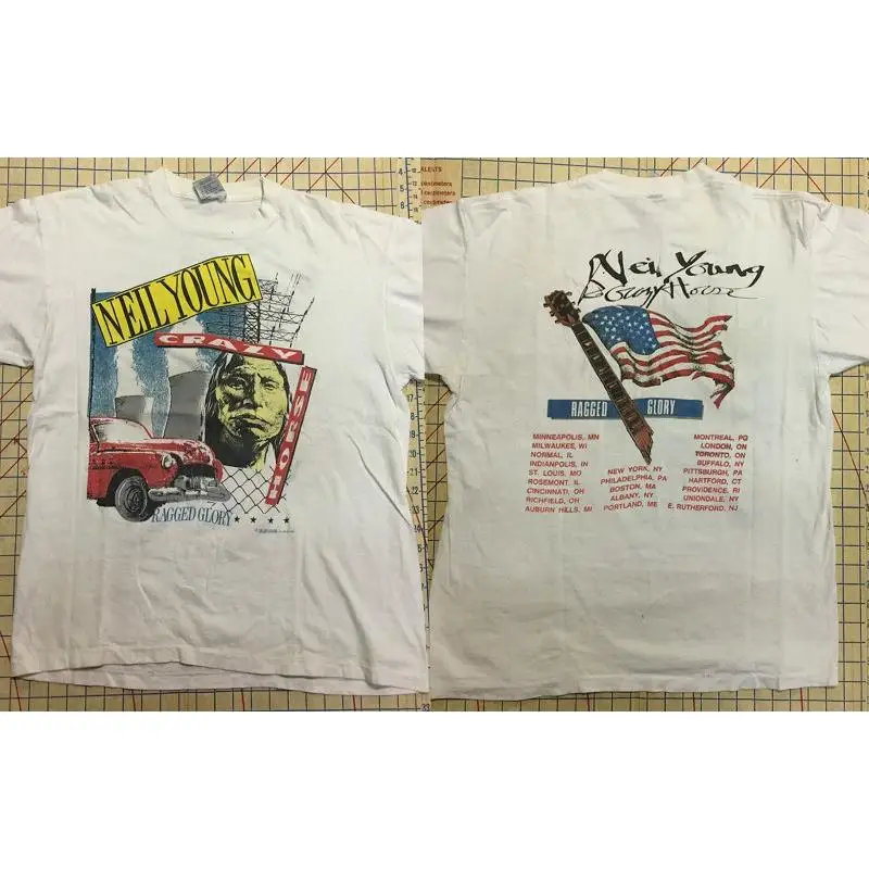 Neil Young Crazy Horse Ragged Glory Tour T Shirt
