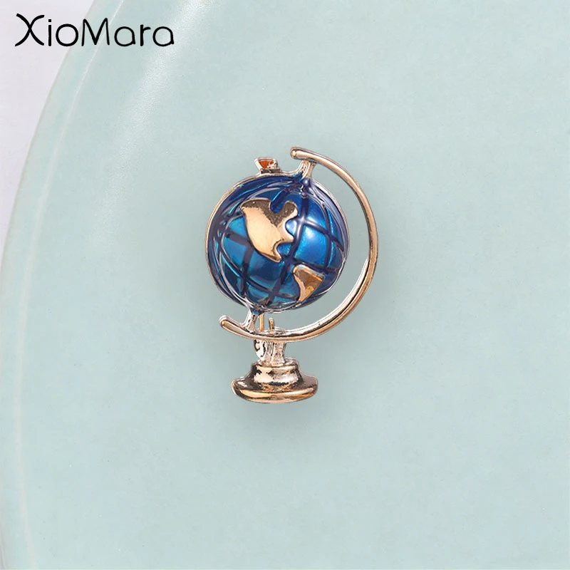 Mini Globe Enamel Pin, Vintage World Map Earth Planet Badge, Fashion Accessory, Gift for Travel & Geography Lovers