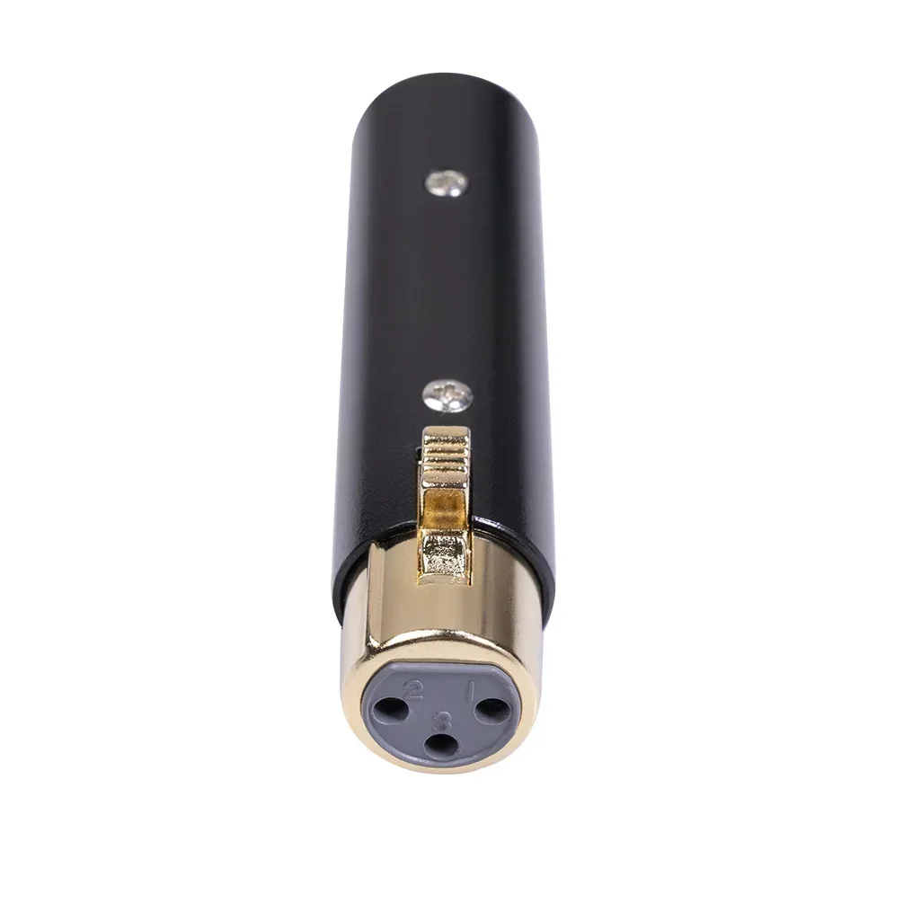 Zinc Alloy Shell Gold Plated Plug 3-pin Canon Male To Female XLR Audio Adapter