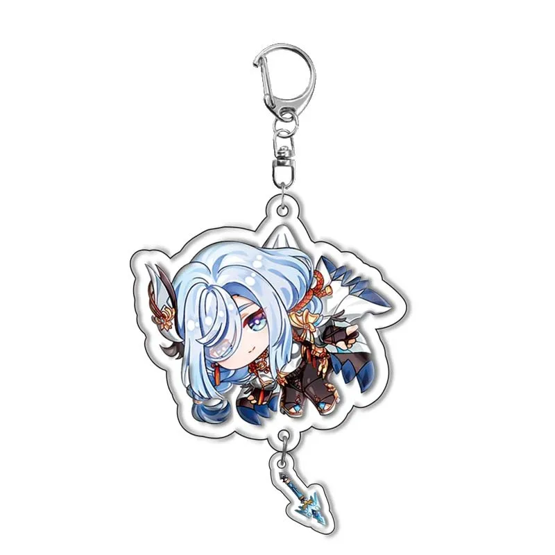 Genshin Impact Traveler Wanderer Klee Scaramouche Acrylic Keychain Pendant Game Merch Stock SanDeng view 2