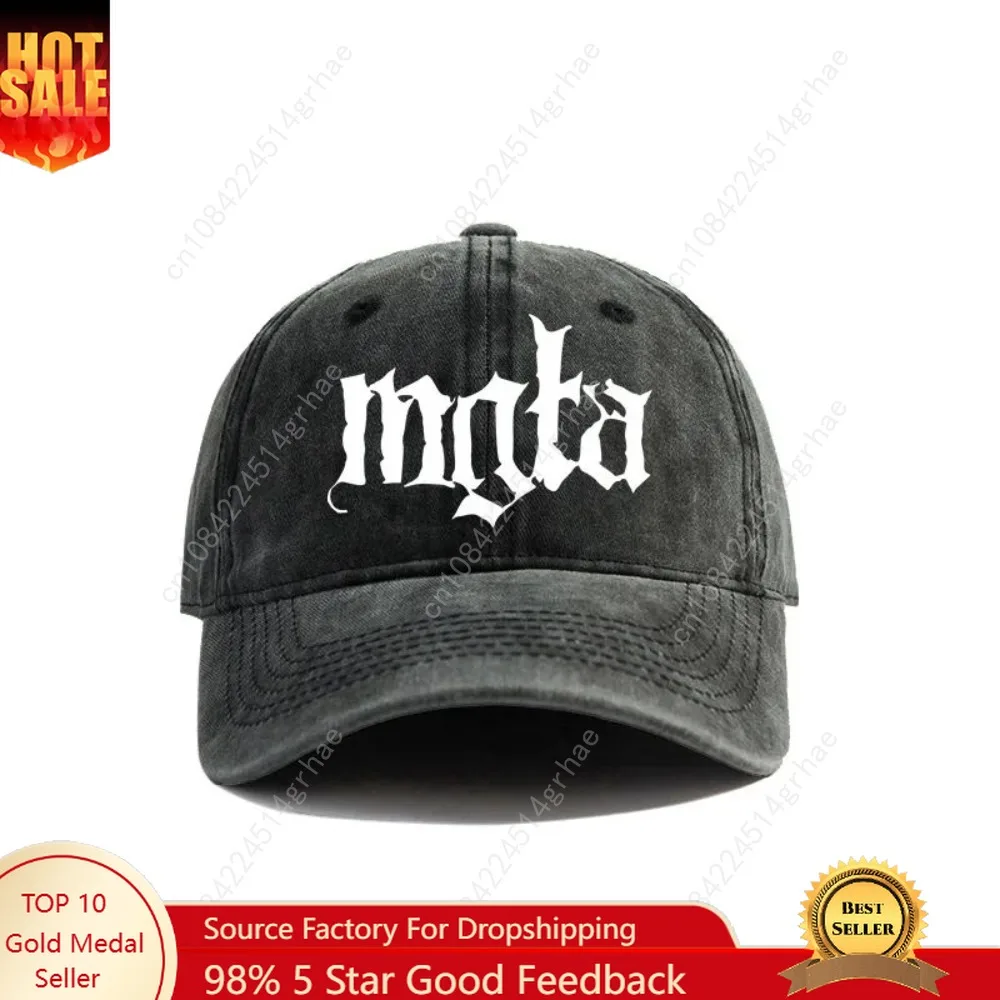 

2025 Mgla Baseball Cap Distressed Hats Black Metal Band Cap Men Retro Outdoor Summer Adjustable Hat Casual and Versatile