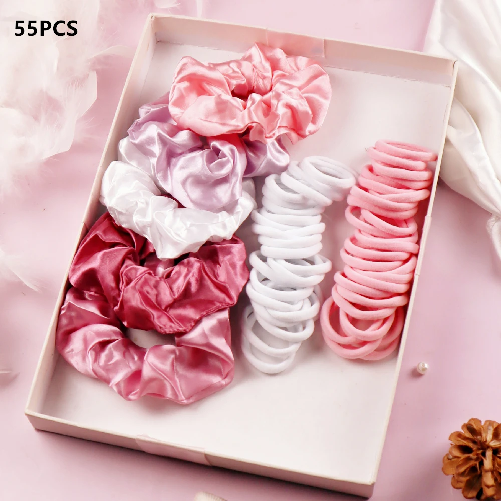 1 Set Pink Hair Accessories Set For Women Girls Hair Claw Hair Tie,Hair Scrunchies Rubber Band For Hair Fashion Hair Accessories