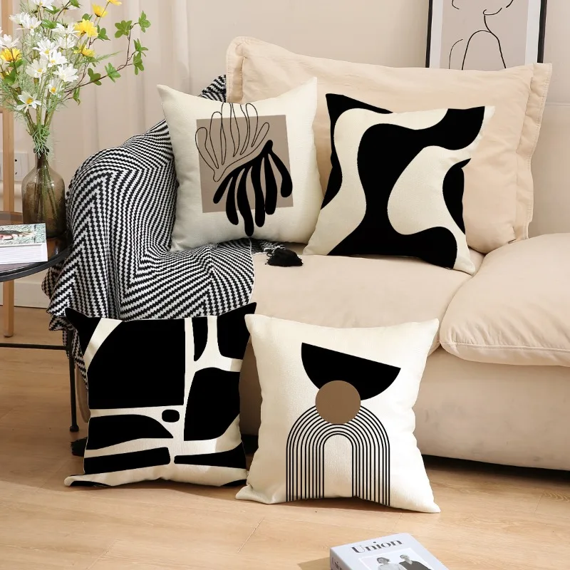 Scandinavian Sofa Pillowcase Sets Minimalist Home Decoration Linen Cushion Pillow Cover Burst