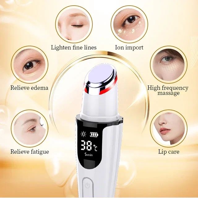 

Beauty Electric Eye Massager for Dark Circles Puffiness Fine Lines Wrinkle and Bags Under Eyes with Sonic Vibration Heating