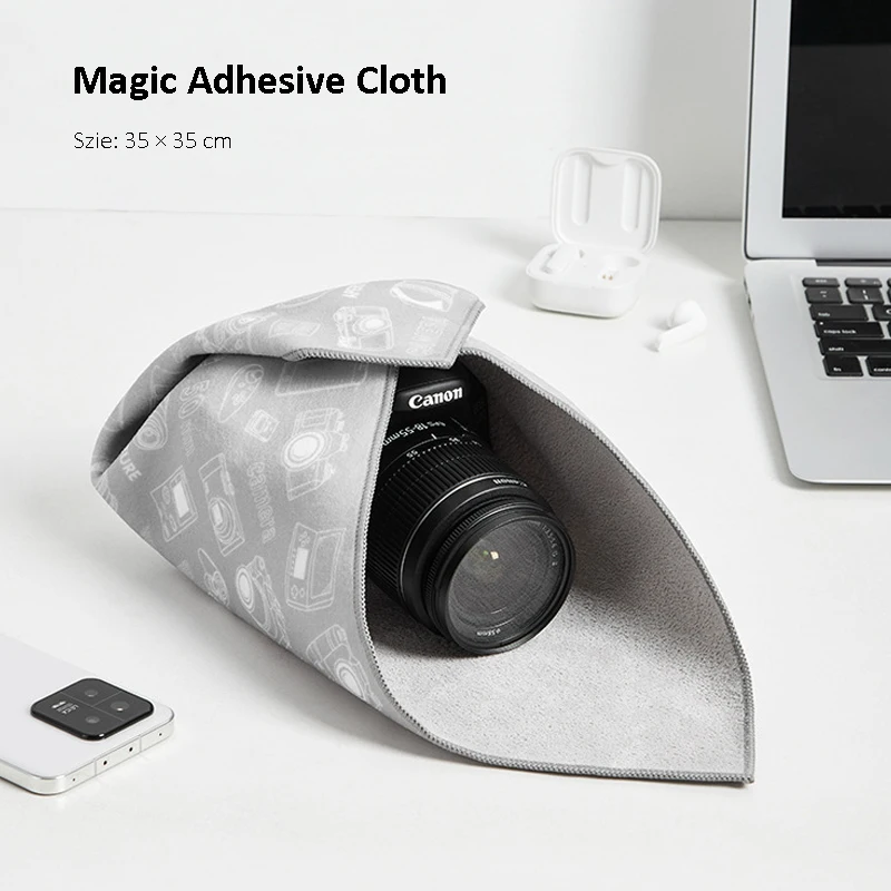 Protective Wrap Camera wrap Magic Self-Adhesive Cloth Anti-scratch Lens Camera Wrap Folding Washable Lens Pouches Soft Cloth