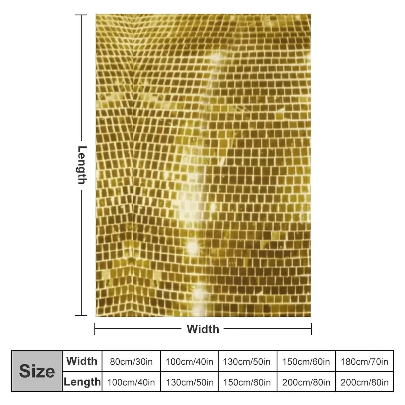 Real Disco ball gold disco fever boogie dance 70s club disco party checkered Throw Blanket Hairys Beautifuls Blankets