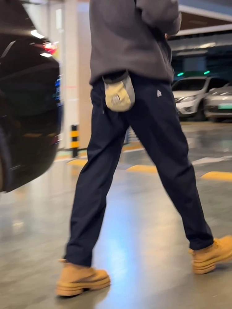 

Slimming Fce Lined Outdoor Men's Cargo Pants Khaki Tee-Proof Soft ell Trousers Straight Leg Workwear Pants for Winter