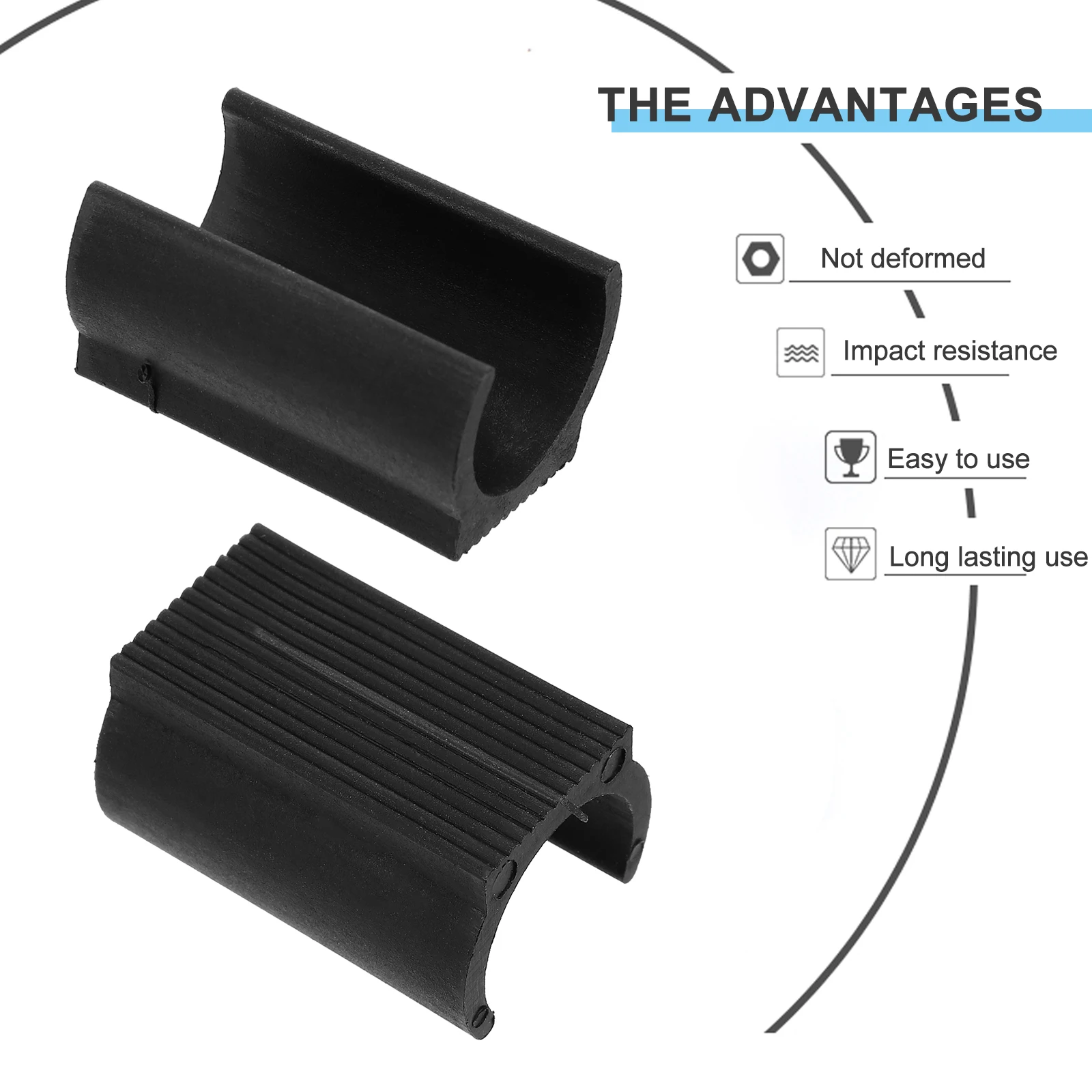 

50pcs Non slip Mat Trampoline Leg Covers Chair Feet Protectors Table Feet Black Pole 19MM Tube Clamps Plastic Material Safe