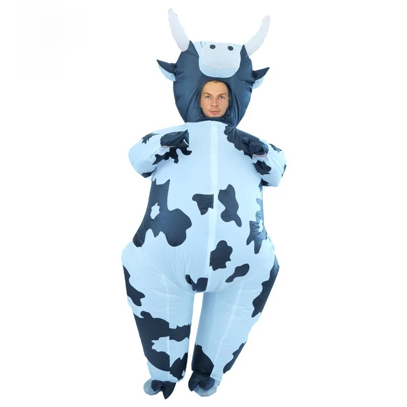 

Holiday Party Photo Props Walking Figures Costume Props Halloween Creative Cosplay Dress Up Cute Cow Inflatable Suit