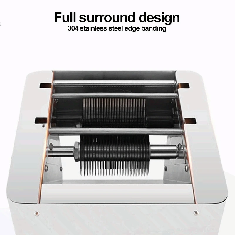 For Restaurant Kitchen Use 550W Commercial Meat Cutter 160KG/H Slicing Stainless Steel Automatic Slicer Dicer 2.5-10MM Thickness