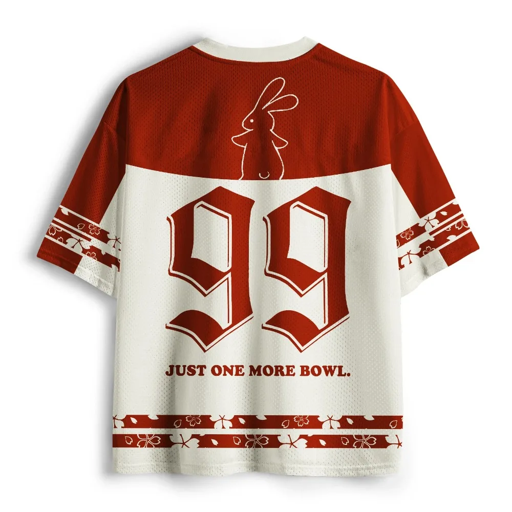 Japanisches süßes Kaninchen, das Ramen isst, 3D-Druck, atmungsaktiv, schnell trocknend, Herren-T-Shirt mit V-Ausschnitt, Übergröße, Streetwear, Y2K, Eltern-Kind-Kleidung – Detail 3