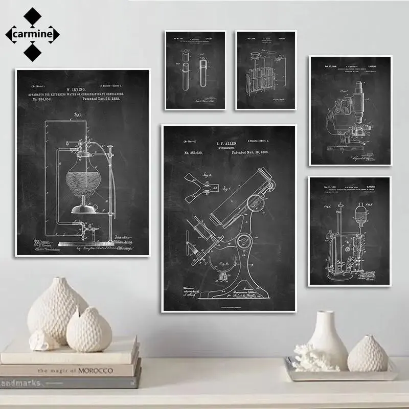 Black and White Canvas Wall Art Featuring Periodic Table of Elements Ideal for Science Enthusiasts Chemistry and Biology Student