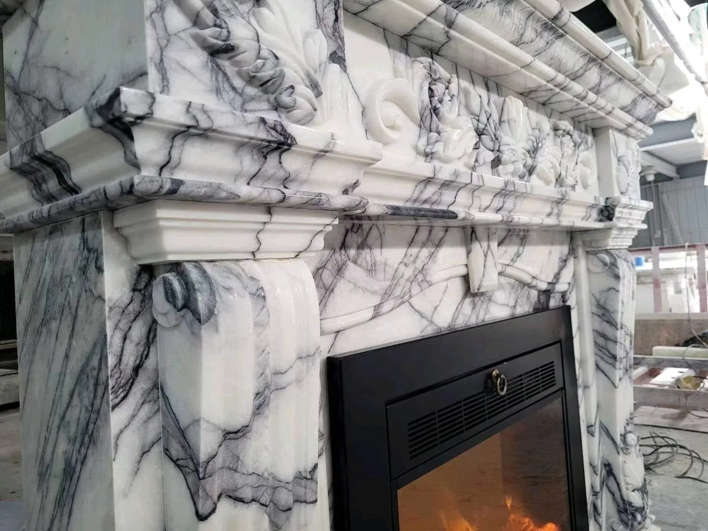 Custmozied Design Marble Fireplace With Wholesale Price