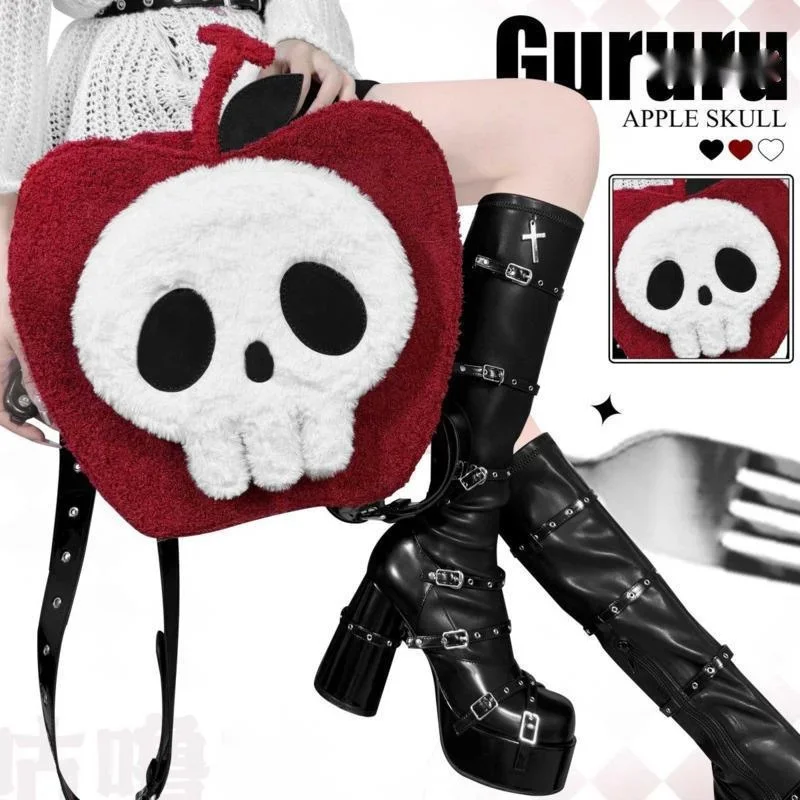 Apple Skull Rucksäcke Y2K Itabag JK Kawaii Igot Bag Japan Original Fun Sweet Alien Bag Hochleistungstasche Schulter-Crossbody-Tasche