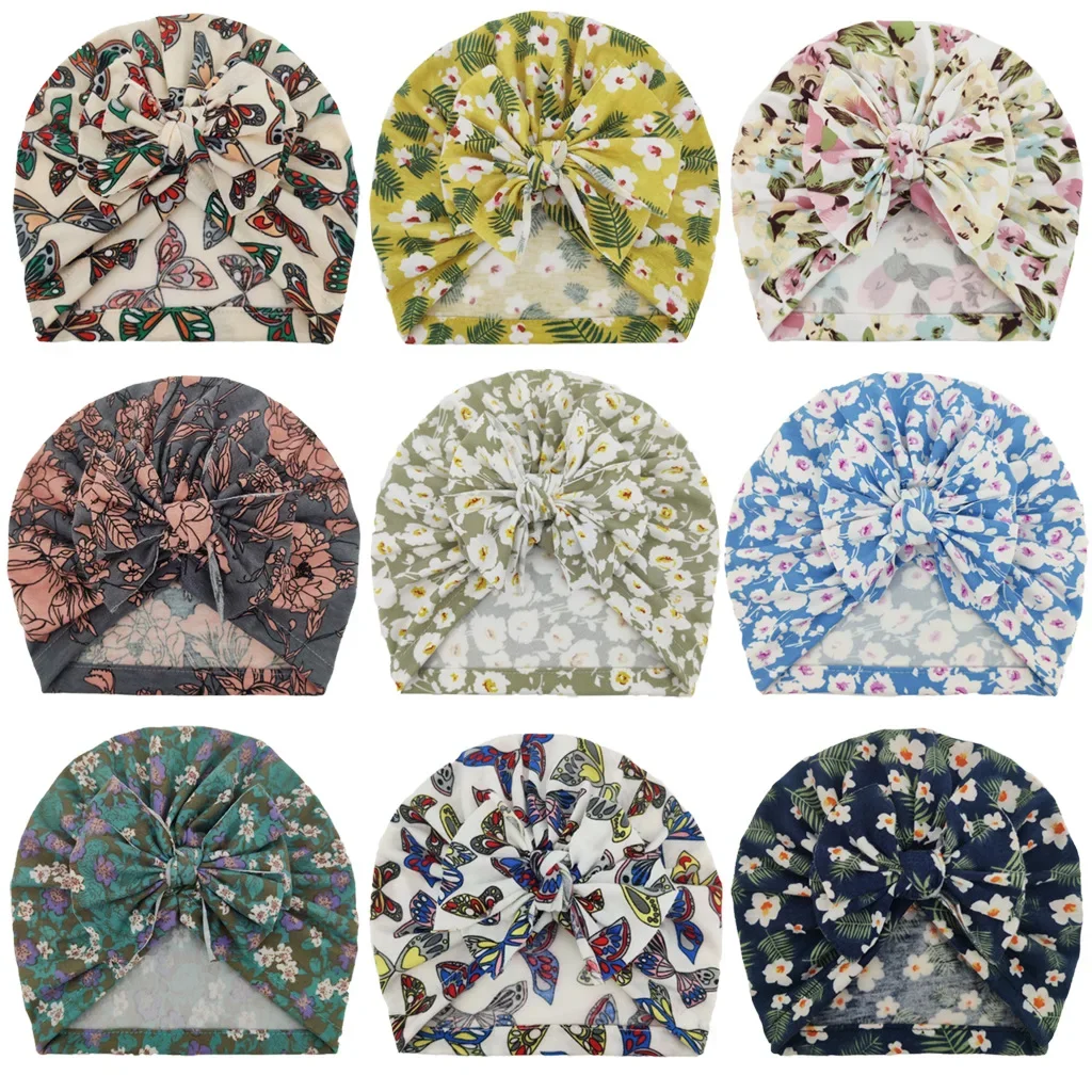

Cute Flower Baby Hat Cute Solid Color Girl Baby Boy Hat Turbo Soft Newborn Hat Knitted Beanies Headband