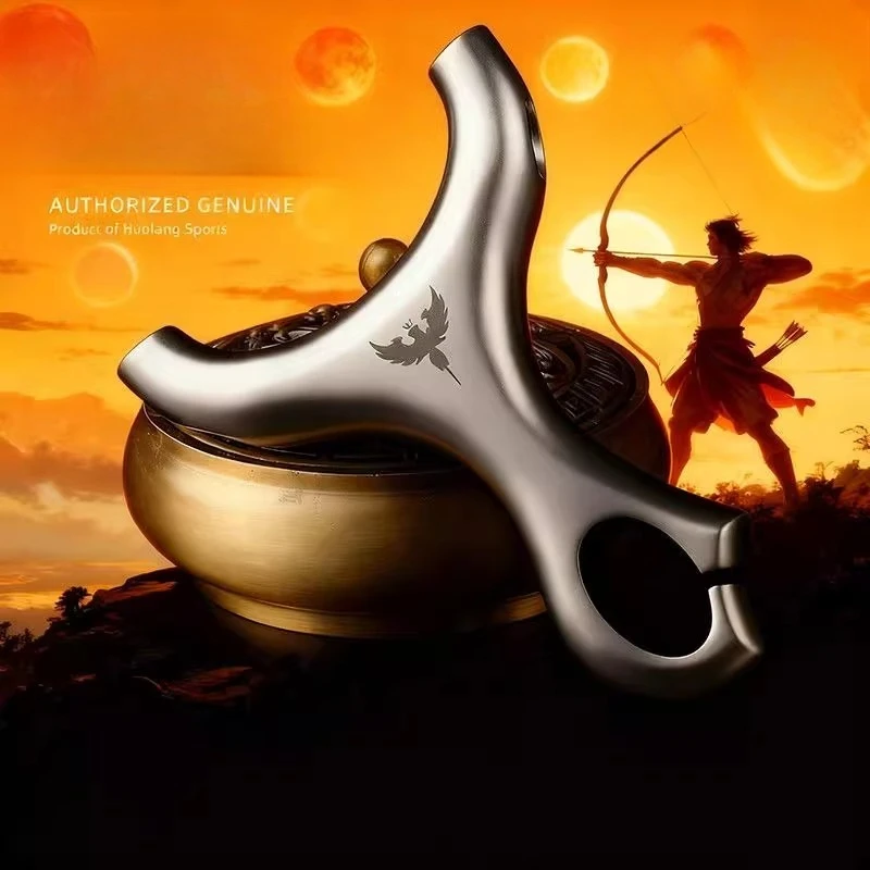 

New Stainless Steel Flat Rubber Band Outdoor Sports Hunting Equipment High-precision Ball Clamping Rapid Shooting Slingshot