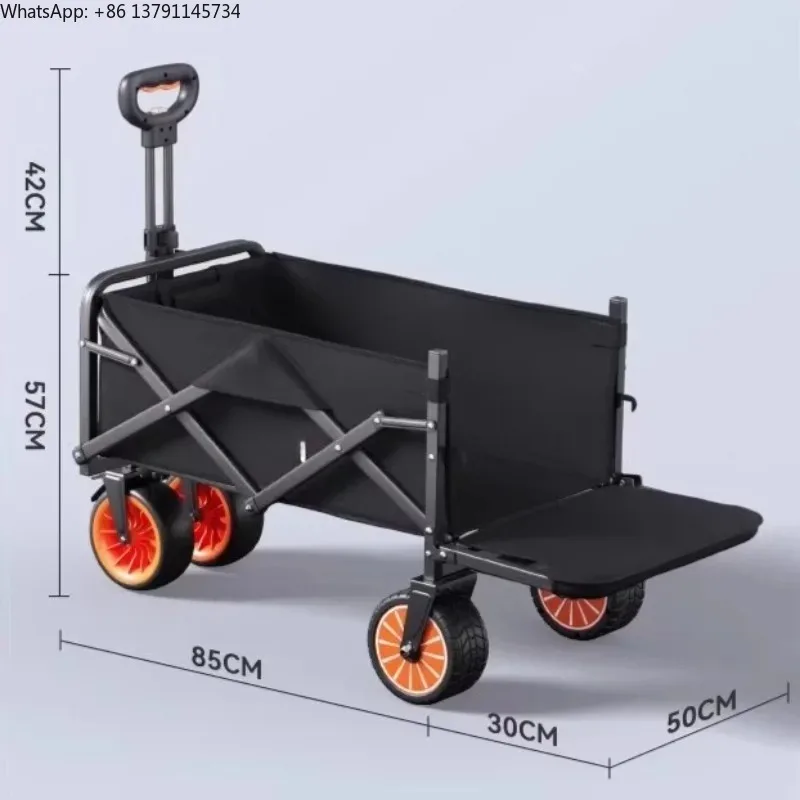 

Portable Electric Camping Trolley Folding Durable Storage Adjustable Trolley Convenient Transport Sundries Outdoor Tools