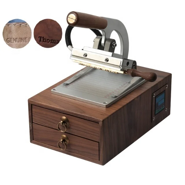 Mini Manual Hot Foil Stamping Machine for Leather Gilding Press Handmade Letter Number Trademark Wallet Automatic Handcraft Tool