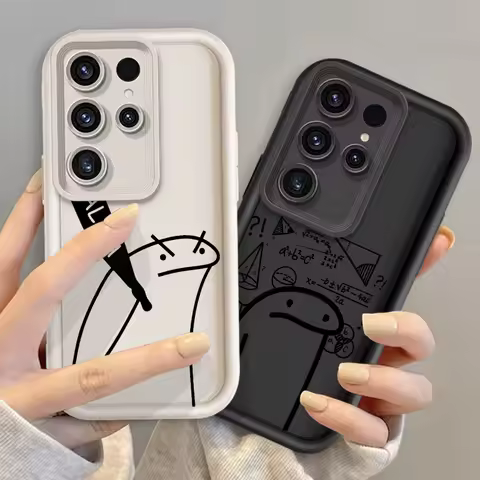Funny Stickman Art For Samsung Note 20 S24 S23 S22 S21 S20 Ultra Plus FE A25 A23 A22 A15 A31 5G Eye Ladder TPU Phone Case