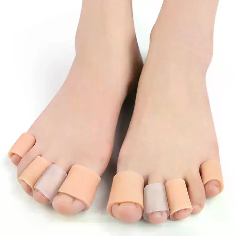 Silicone Toe Protector Cover Anti-Friction Foot Care Pedicure Finger Separator Spacer Tube Pain Relief Wear Pads